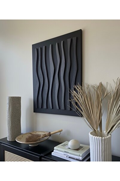 Atölye Pina El Yapımı 3D Kabartmalı Dokulu Rölyef Duvar Tablosu 50x70 – 70x100 Modern Minimalist Doku Sanatı