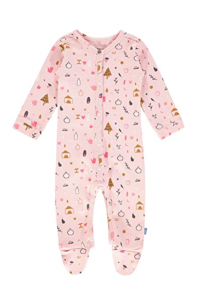 Imps&Elfs Jumpsuit / One-piece pajamas, pink with cotton booties