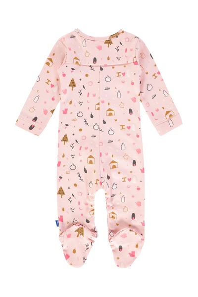 Imps&Elfs Jumpsuit / One-piece pajamas, pink with cotton booties