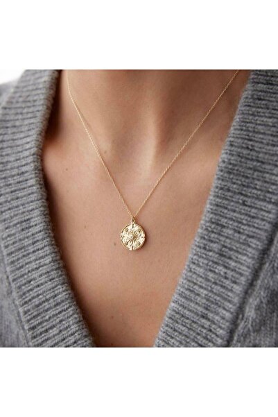 Semih Haşhaş Kuyumculuk Altın Vintage Madalyon Güneş Kolye