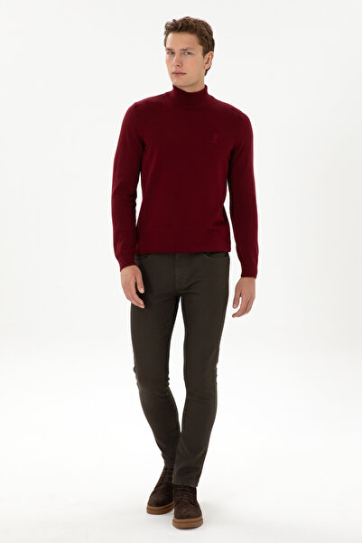 U.S. Polo Assn. Men's Burgundy Basic Sweater 50307783-Vr014