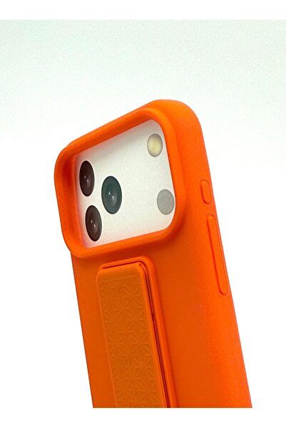 GENERAL Orange Dual-Layer Shockproof Case with Built-in Kickstand for iPhone 17 Pro Max Phone Cover