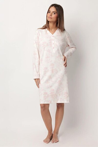 AYYILDIZ 61418 Pembe Desenli Gecelik