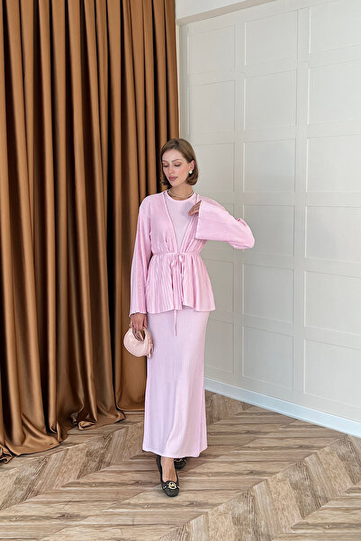 Stilife Φόρεμα πλεκτό Medusa Jileli ροζ