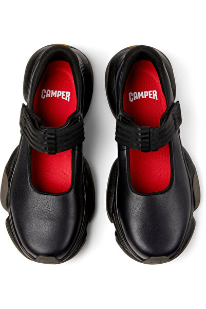 CAMPER Men Black Genuine Leather Adjustable Velcro Sandals Daily Comfortable Soft Sole Karst2