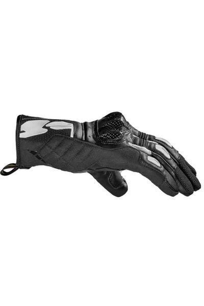 Spidi G-Carbon Summer Leather Motorcycle Gloves Black-White
