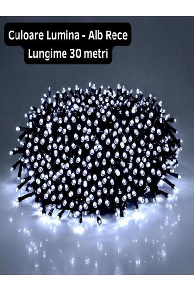 OEM Christmas light installation 30m, 180 cool white LEDs, 8 lighting modes, indoor/outdoor