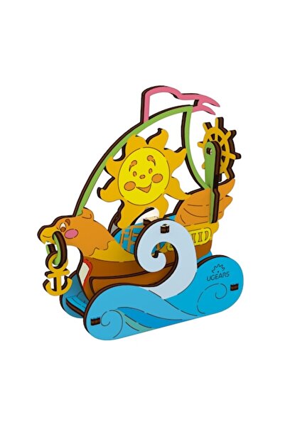Ugears 4KIDS Velier Puzzle de colorat 3D