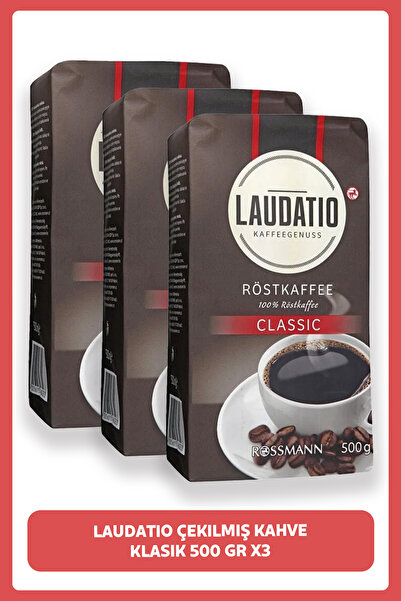 Laudatio Çekilmiş Kahve Klasik 500 gr X3 Adet