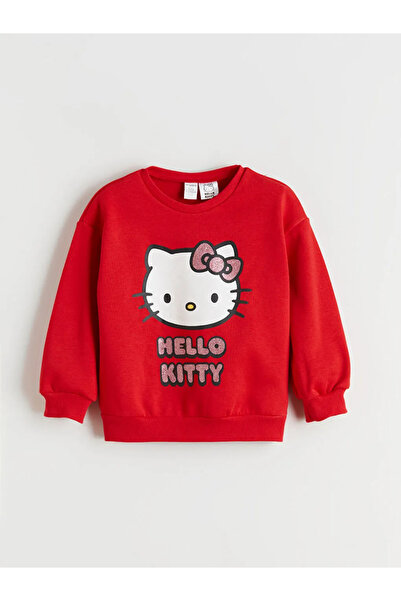 LC Waikiki Hello Kitty Baskılı Kız Çocuk Kalın Sweatshirt