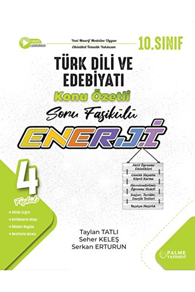 Palme Yayınevi PALME 10.SINIF ENERJİ TÜRK DİLİ VE EDEBİYATI KONU ÖZETLİ SORU ...