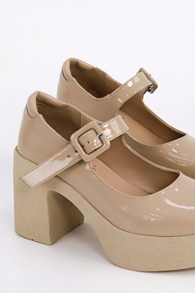 Mamito Ayakkabı SM 3262 Kemerli Yüksek Topuklu Loafer