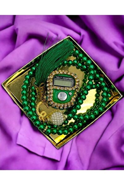 Tatlı Sebep Gift Stone Zikirmatik and 99 Pearl Prayer Beads Set – Boxed Mevli...