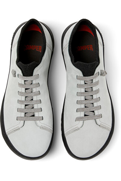 CAMPER Men Gray Red Sole Detailed Practical Sock-Fit Eva Elastic Lace-Up Sneaker Shoes Peu Serra