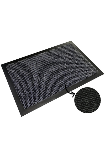 DEKOSET 80 X 120 cm Gray Doormat (Door Front Moisture Absorbing Mat)
