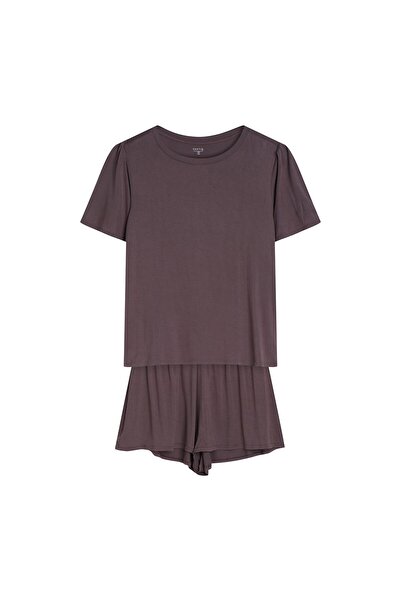 ESOTIQ Women's Pajama Set Loungewear 2-Piece T-Shirt & Shorts Viscose & Elastane Comfy | Carmona