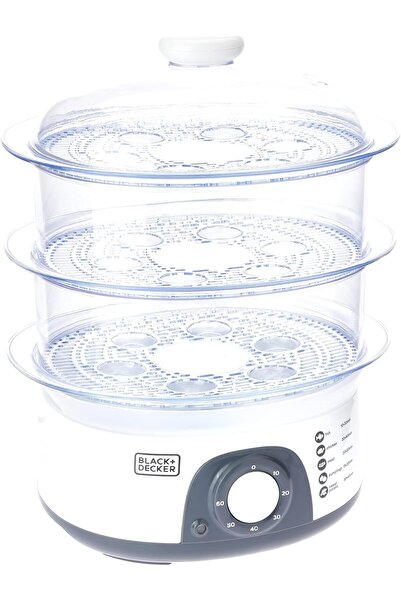 Other BLACK+DECKER 775W 3-Tier Food Steamer with Timer, 10L, White - Model HS6000-B5, 2-Year Warranty