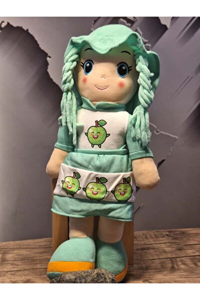 Sevecen RENKLİ BEZ BEBEK YEŞİL ELMA