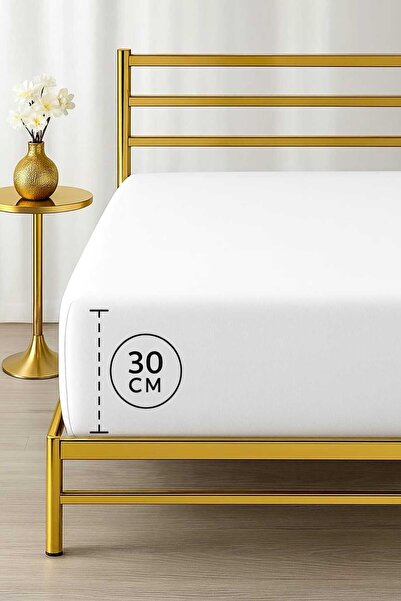 MİLAYS LİFE HOME COLLECTİON 100% бавовняна одно- або двоспальна простирадло з гумкою (Fitted Jersey/Penye простирадло)