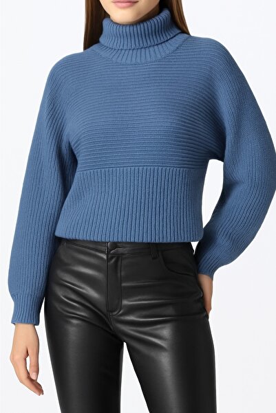 Pampino Women's Comfortable Fit High Neck Knit Sweater