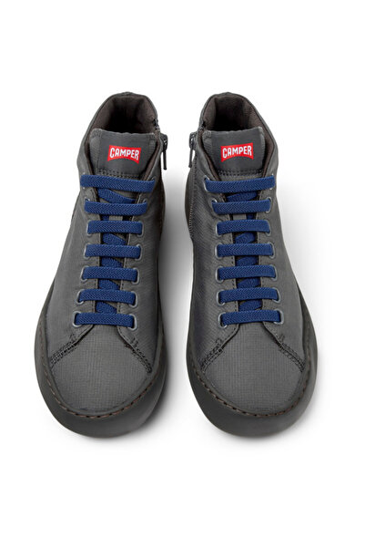 CAMPER Women Grey Elastic Colorful Lace-Up Ankle Boots Eva Sole Zippered Lightweight Daily PeuTouring