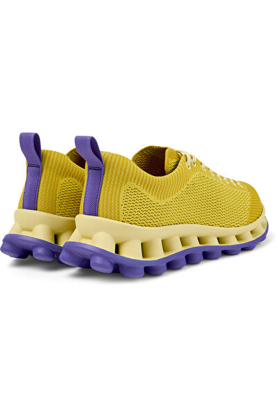 CAMPER Men Yellow Blue Breathable Fabric Double Cushioned Lace-Up Sneaker Shoes SUNNEI-PELOTISSIMA