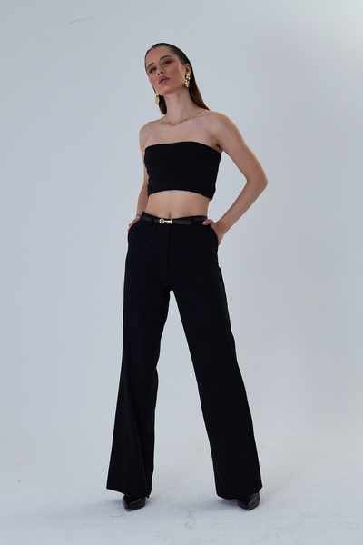 LA PANTE Belted Woven Pantalon