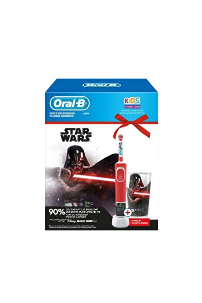 Oral-B Star Wars Electric Toothbrush for Children, 2D Cleaning, 2 Modes, 1 Brush Head, 4 Stickers, C