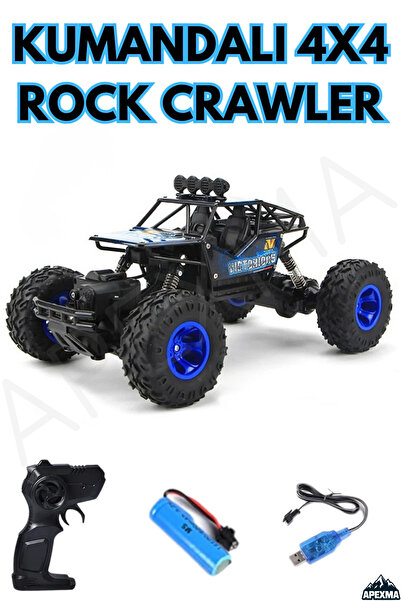 Apexma Oyuncak 2.4GHz Uzaktan Kumandalı Full Fonksiyon Şarjlı 4x4 Arazi Aracı Rc Rock Crawler
