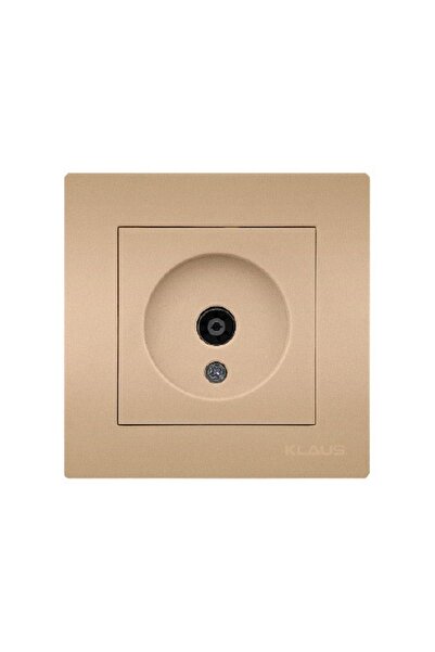 Klaus 10 Pieces, Gold Antenna TV Socket, KE01417 (10/120)