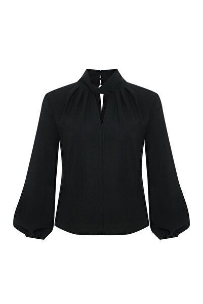 KAMEYA DRAPELİ YAKA BLUZ 26W10854