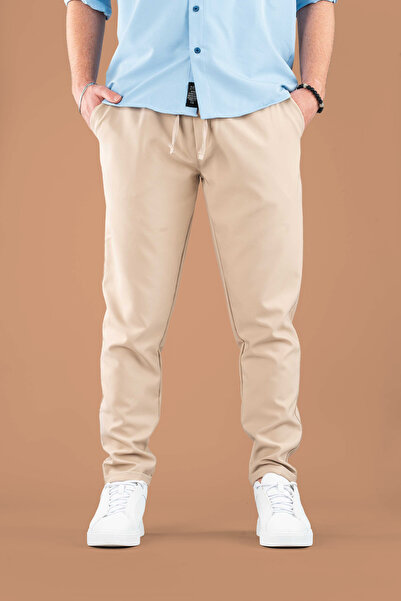 bombe Чоловічі штани джоггер штани еластична талія шнурок бавовна зручні штани бойфренд