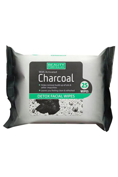 BEAUTY FORMULAS مناديل الوجه بالفحم من بيوتي فورميولا - 25 منديلًا