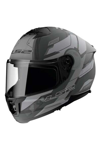 LS2 Stream 2 Güneş Visörlü Motosiklet Kaskı Shadow Mat Titanium Gri