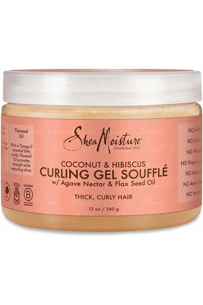 Shea Moisture Curl Enhancer Gel Curling Gel Soufflé - Coconut And Hibiscus 12Oz