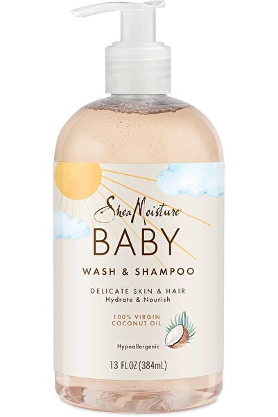 Shea Moisture 100% Virgin Coconut Oil Baby Wash & Shampoo- 12 Oz.