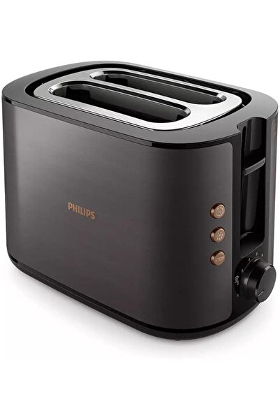 Philips Toaster 5000 Series HD2650/31 - 950W, 2-Slot, 8 Browning Settings, Black/Copper