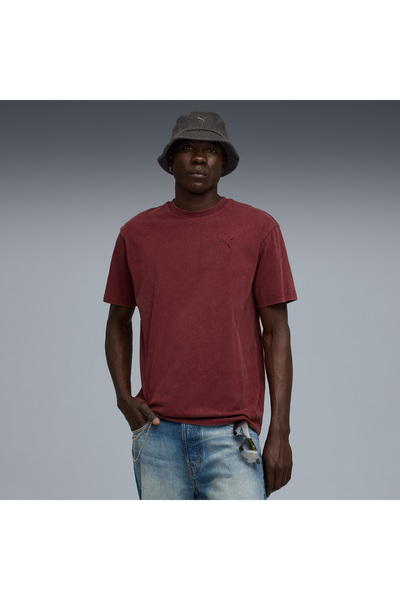 Puma Essentials Elevated Wash Erkek Kırmızı T-Shirt