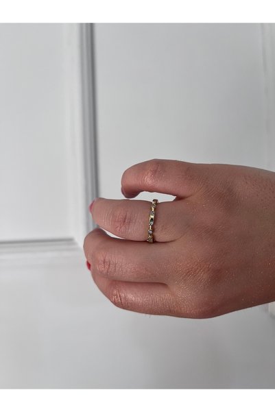 shop Steel Gold Colored Mini Stone Full Circular Model Shiny Sparkling Ring