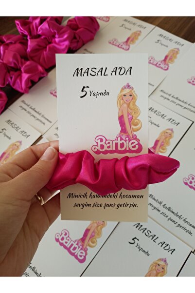 cenka Barbie Temalı Doğum Günü Hediyeliği – Pembe Saç Tokası – Kişiye Özel Parti Hatırası 20 Adet
