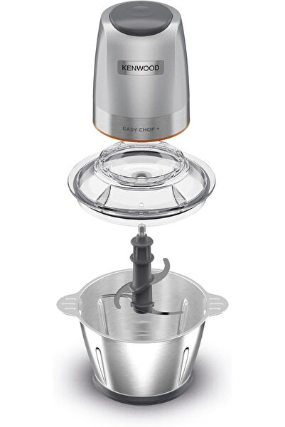 Kenwood مفرمة طعام كهربائية بقوة 500 واط، وعاء من الفولاذ المقاوم للصدأ سعة 1.2 لتر (سعة عمل 600 مل) CHP62.700SI - فضي