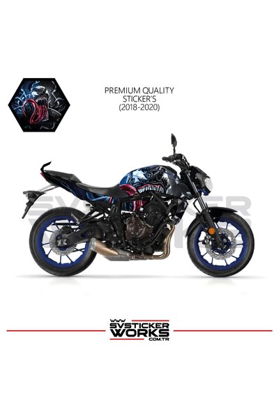 ARONA Mt-07 Sticker Fairing Venom Engine Fairing Model Ready Kit 2018 / 2020 ...