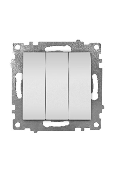 Klaus 10 τεμάχια, τριπλός διακόπτης χωρίς πλαίσιο αλουμινίου, KE01318W (10/120)