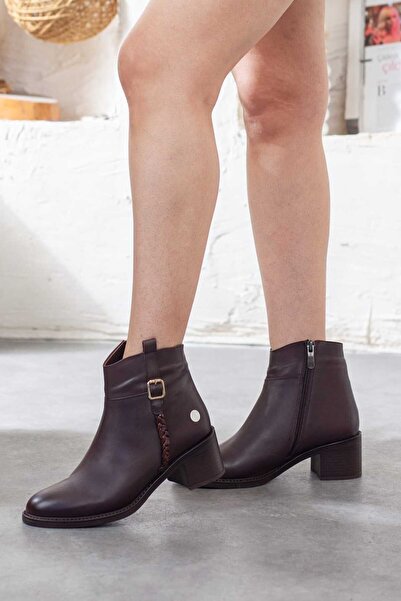 Adım Adım Mammamia Genuine Leather Heeled Boots