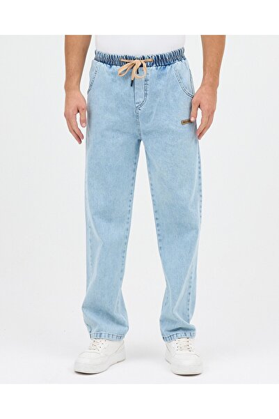 Osyday Men's Baggy Fit Relaxed Fit Elastic Waist Straight Leg Pants