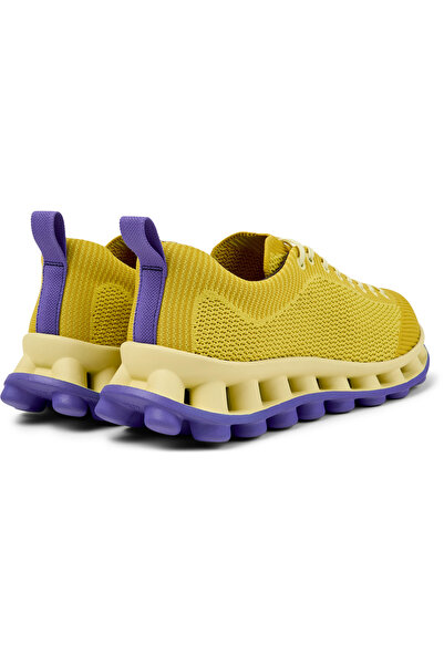 CAMPER Women Yellow Breathable Fabric Lace-Up Sneaker Colorful Sole Sport Shoes SUNNEI-PELOTISSIMA