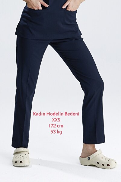 uçak iş giyim Lacivert Likralı Boru Paça (KALIN KUMAŞ) Unisex Tek Alt Pantolo...