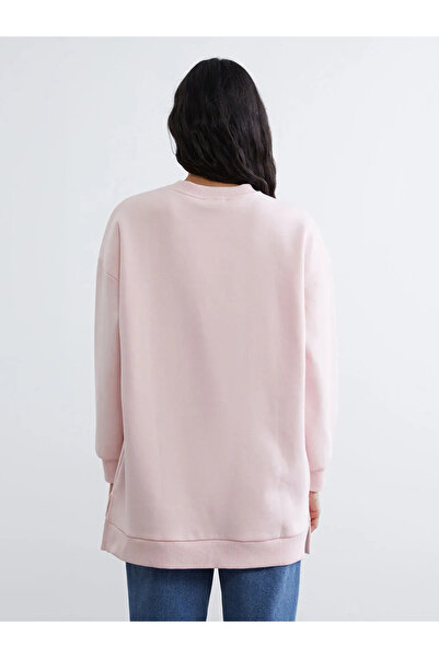 LC Waikiki Nakışlı Kadın Kalın Sweatshirt Tunik