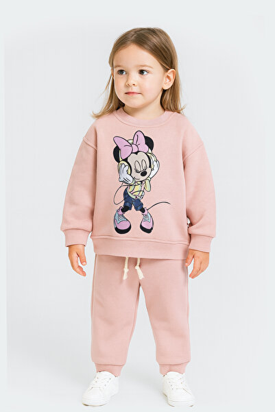 baby flamindo Printed Winter Fleece-Lined 3-Ply Girls Tracksuit Set