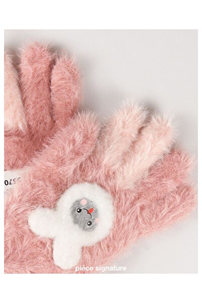 PIECE SIGNATURE 95% AKRIL 5% ELASTAN, Meke rukavice za devojčice (4-8 godina)